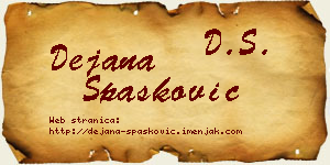 Dejana Spasković vizit kartica
